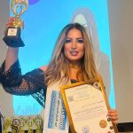 الإعلامية ميا فرح تكرم في مؤتمر لبنان الدولي برعاية وزارة الثقافة.